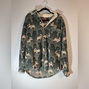 VINTAGE True Grit button up fleece, Size: S but fits like a medium